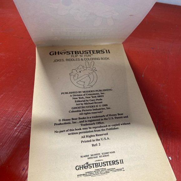 GHOSTBUSTERS II FLIP N FUN JOKES RIDDLES COLORING BOOK 1988 - Picture 6 of 7